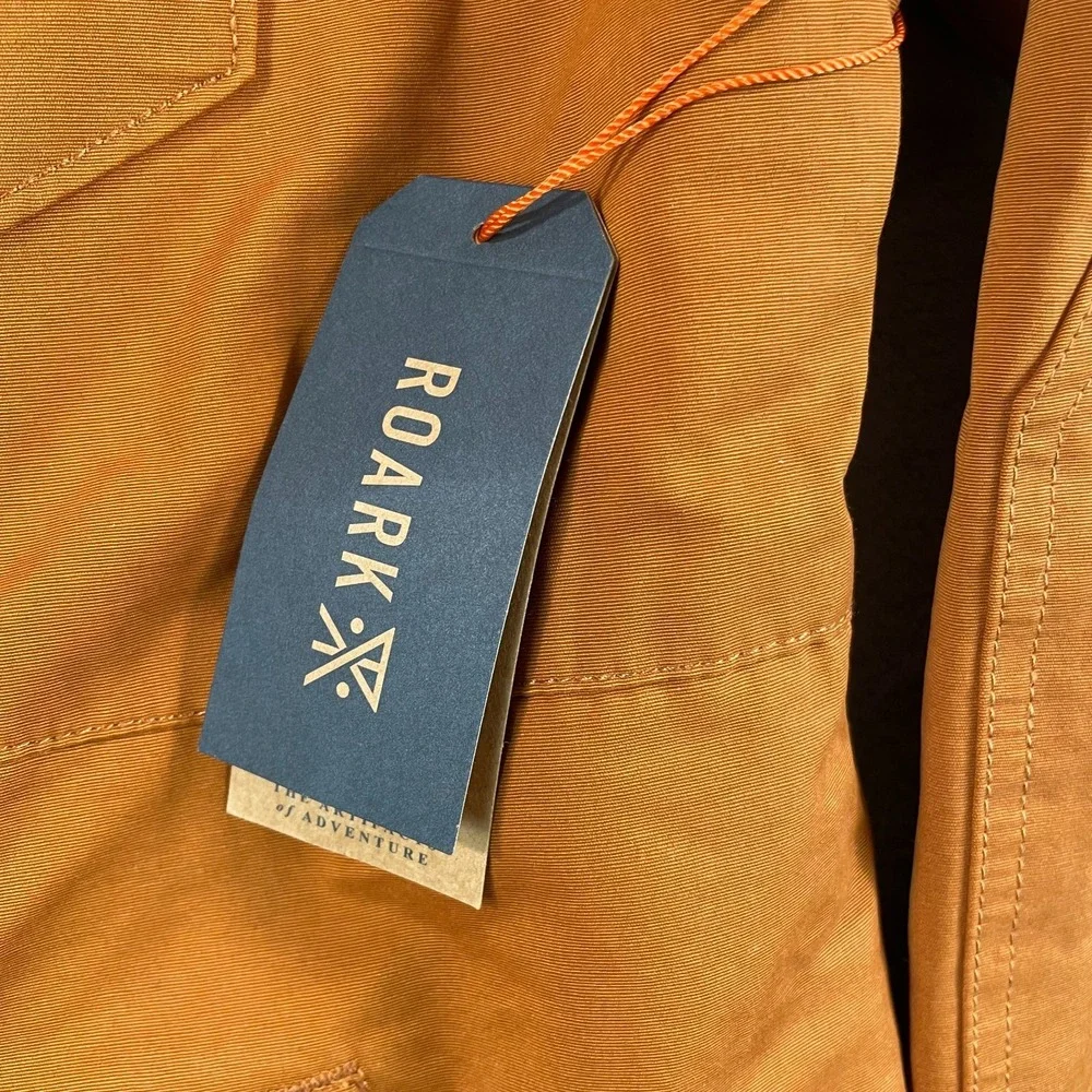 Roark Hebrides Jacket Medium Pecan High Pile Fleece Lined Snap Buttons‎ NWT $140